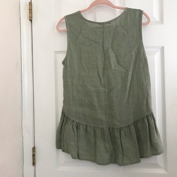 100% Linen Sleeveless Top - Picture 6 of 11